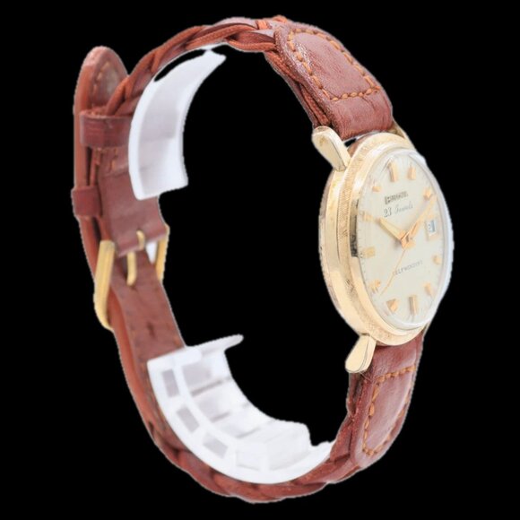 Vintage 33mm Bulova Textured Bezel Men\'s Automatic Wristwatch 10BZAC Running main image 7